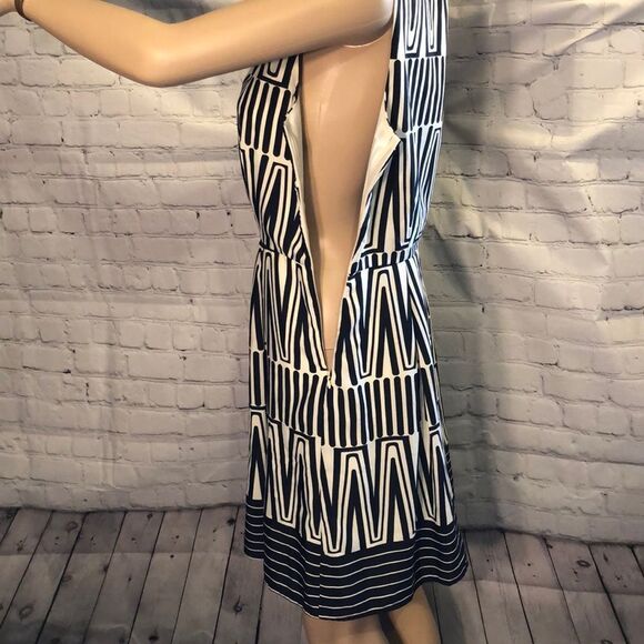 Pink Owl Geometric Print Dress 1950s Styling Juniors Size Medium - Picture 6 of 10